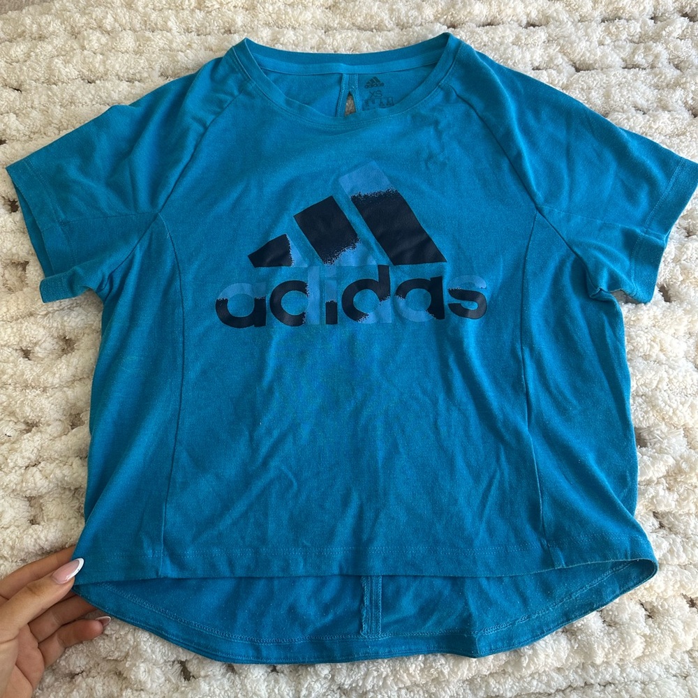 Adidas Teal Blue Short Sleeve Tee